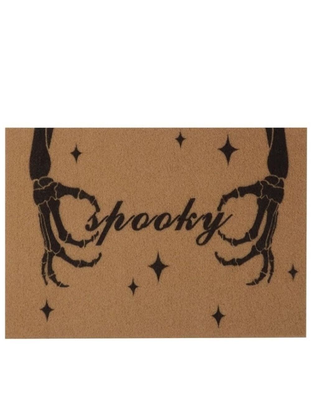 2/$20 Spooky Skeleton Door Mat - Tan and Black